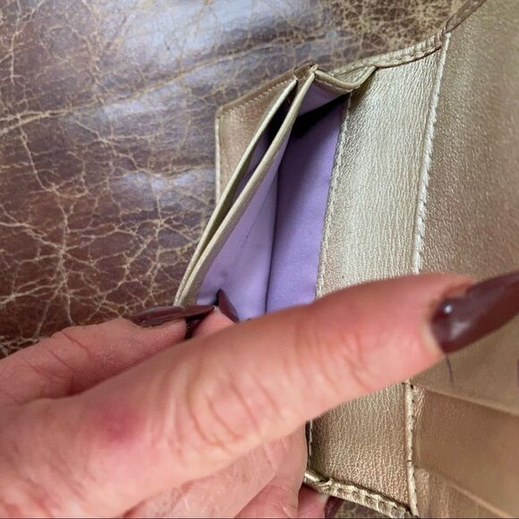 Coach ivory, tan gold signature card holder - Picture 8 of 8